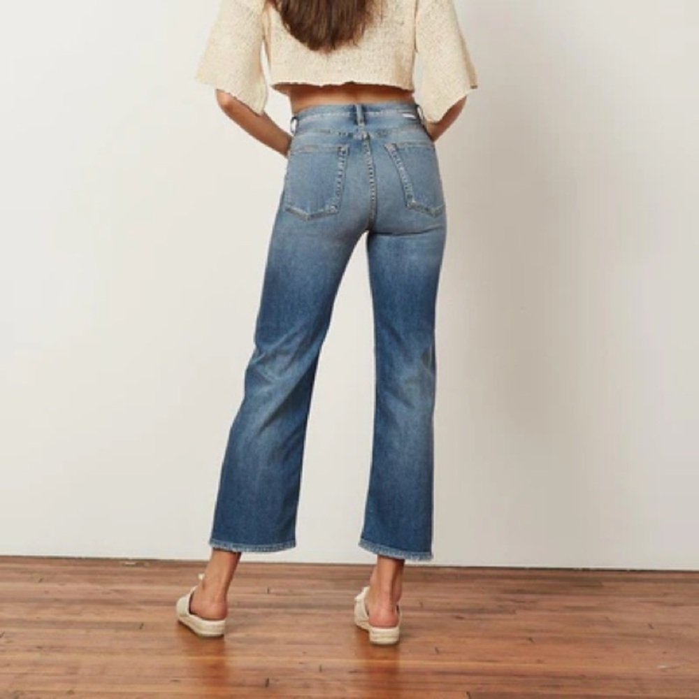 Boyish by HER Mikey High Waist Ankle Straight Jeans in Mercy Island Wash - Picture 3 of 13